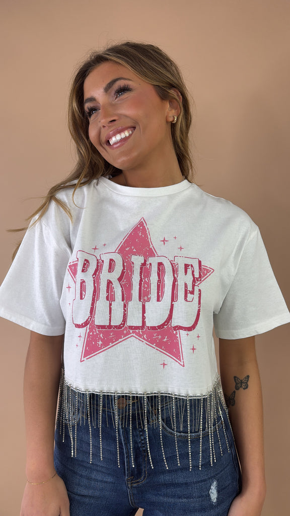 Bridal Rhinestone Tee, White – Everyday Chic Boutique