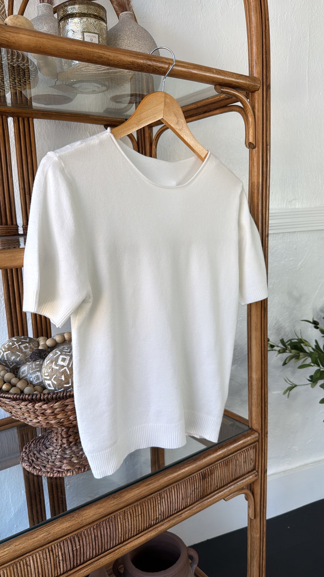 Soft Staple Basic Tee, Off White