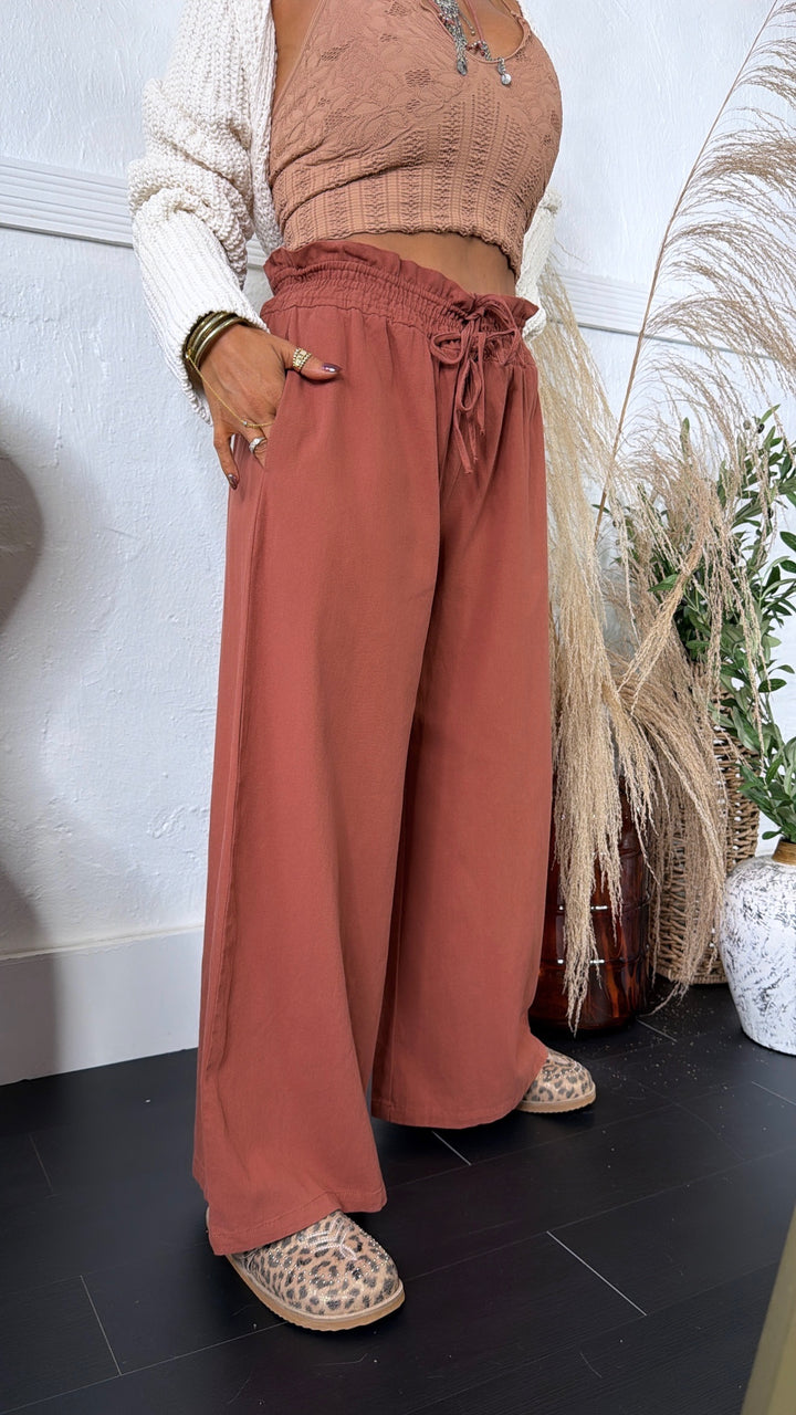All Wear Wide Leg Pant, Brick