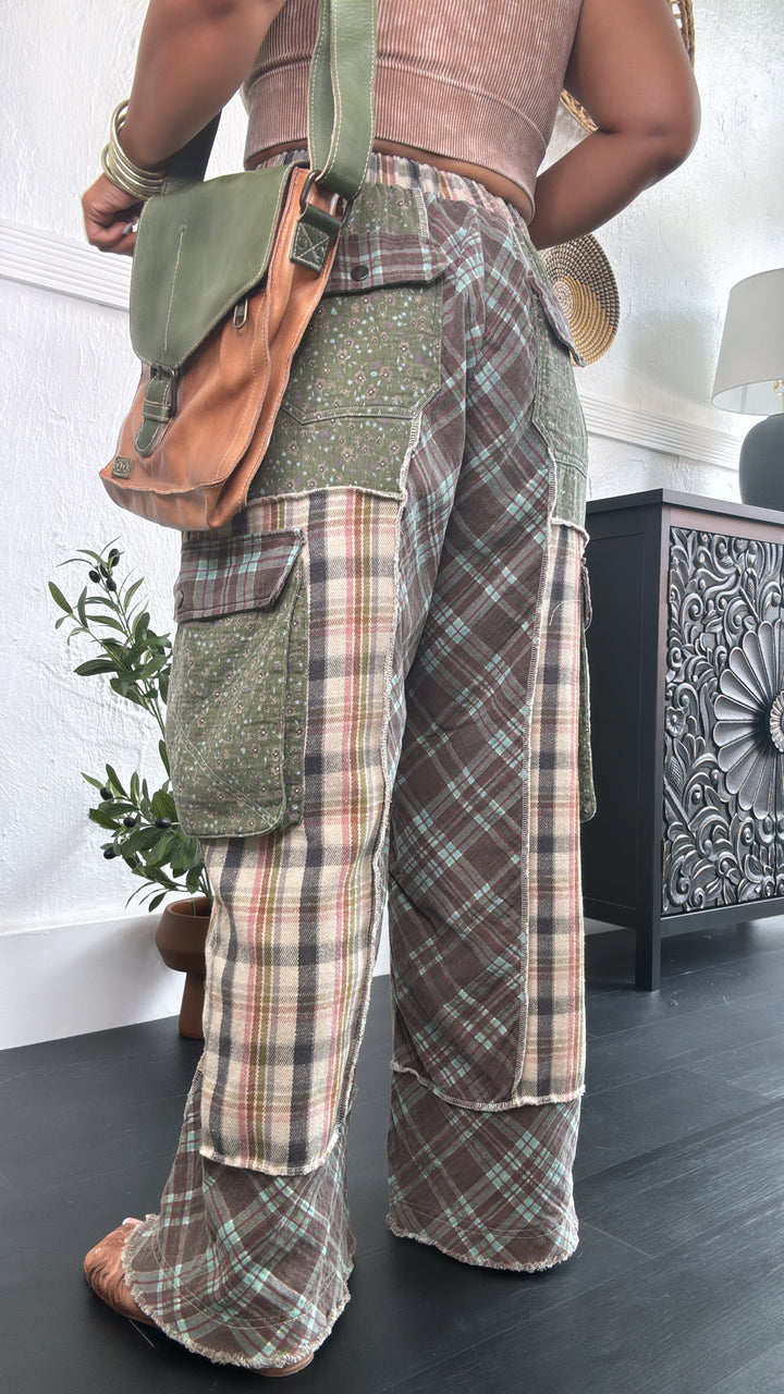 Drifter Flannel Patchwork Wide Leg Pants