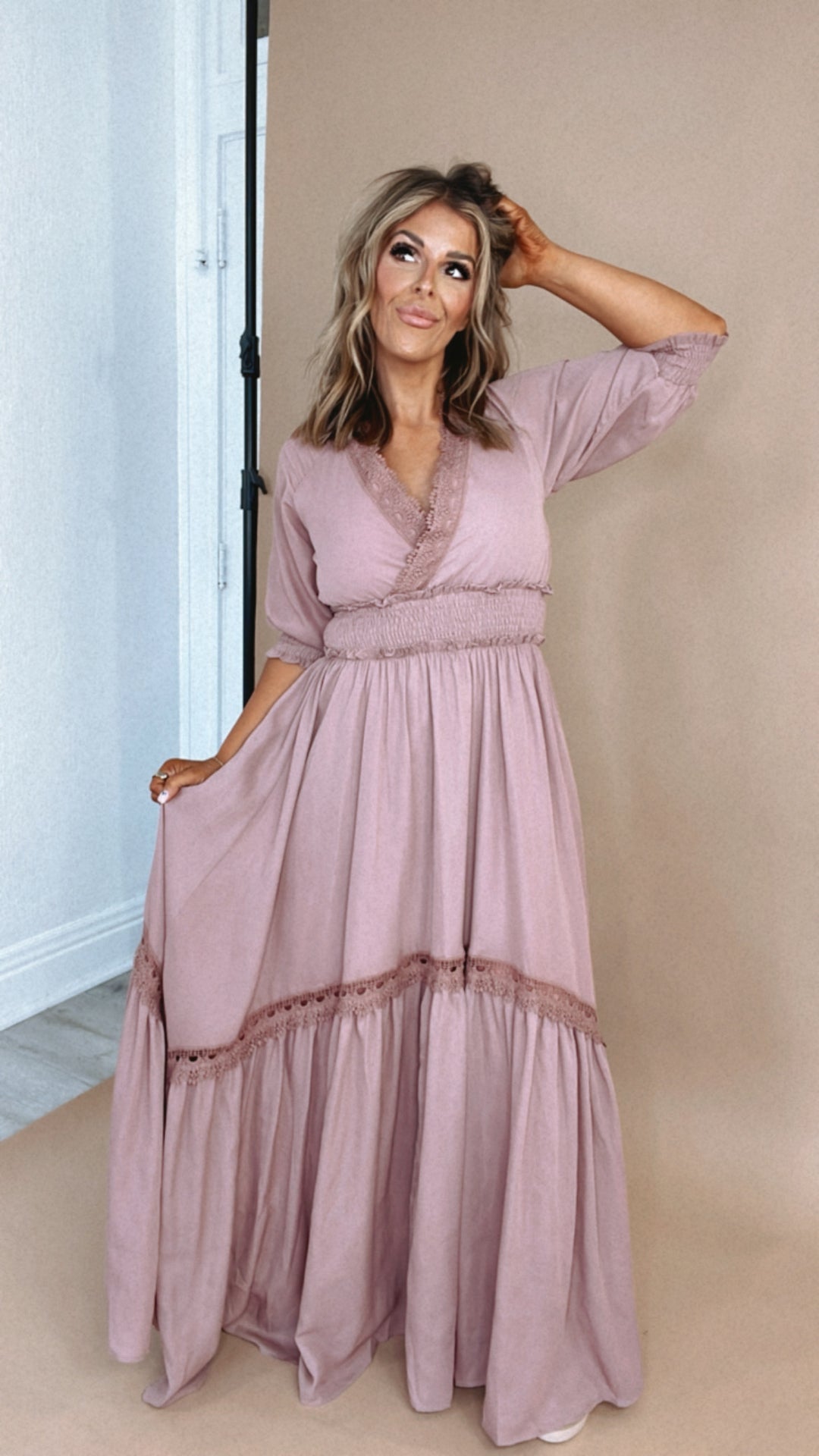 ECB Exclusive: Most Admired Maxi Dress , Blush Everyday Chic Boutique ECB Exclusive: Most Admired Maxi Dress , Blush Everyday Chic Boutique