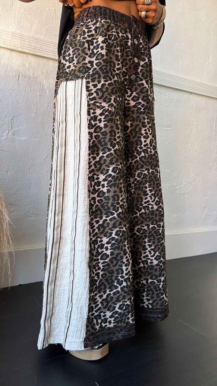 Street Style Leopard Pant, Chocolate