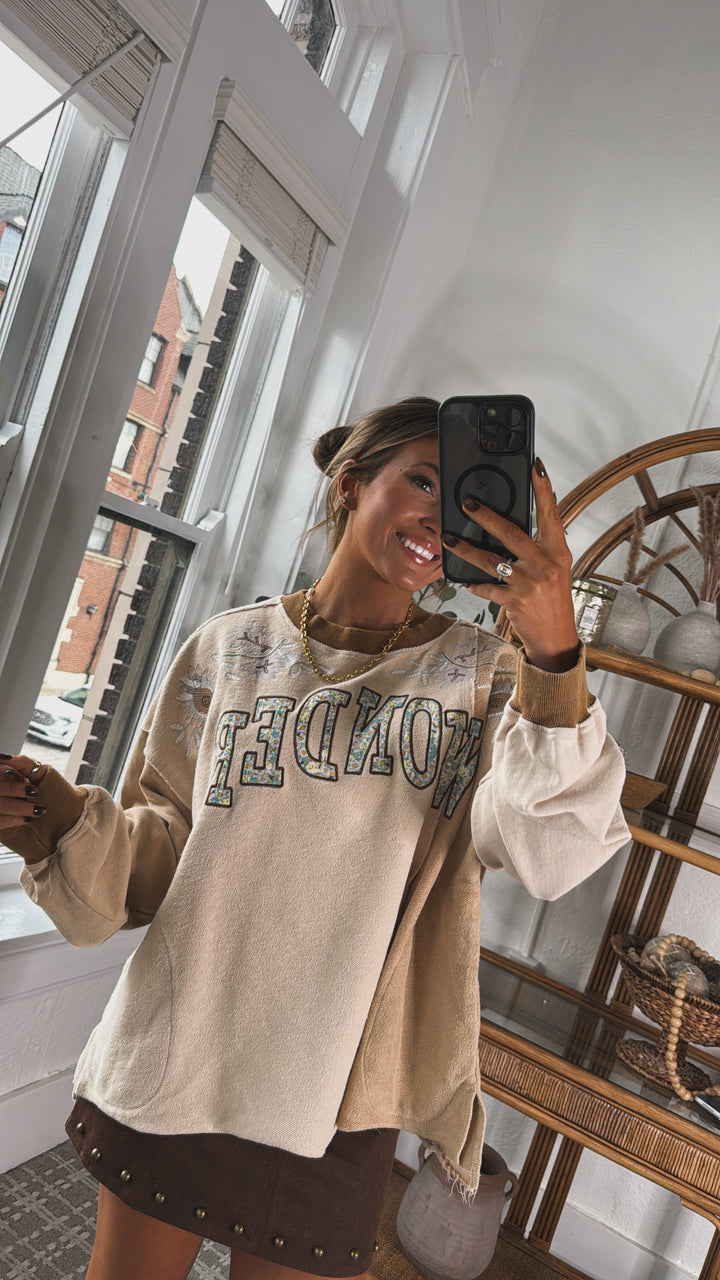 Wonder Graphic Top, Brown multi