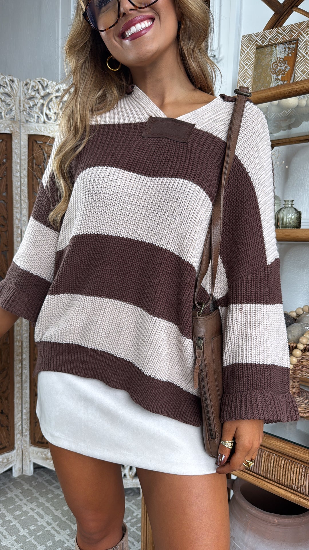 Earthbound Knit Sweater, Brown