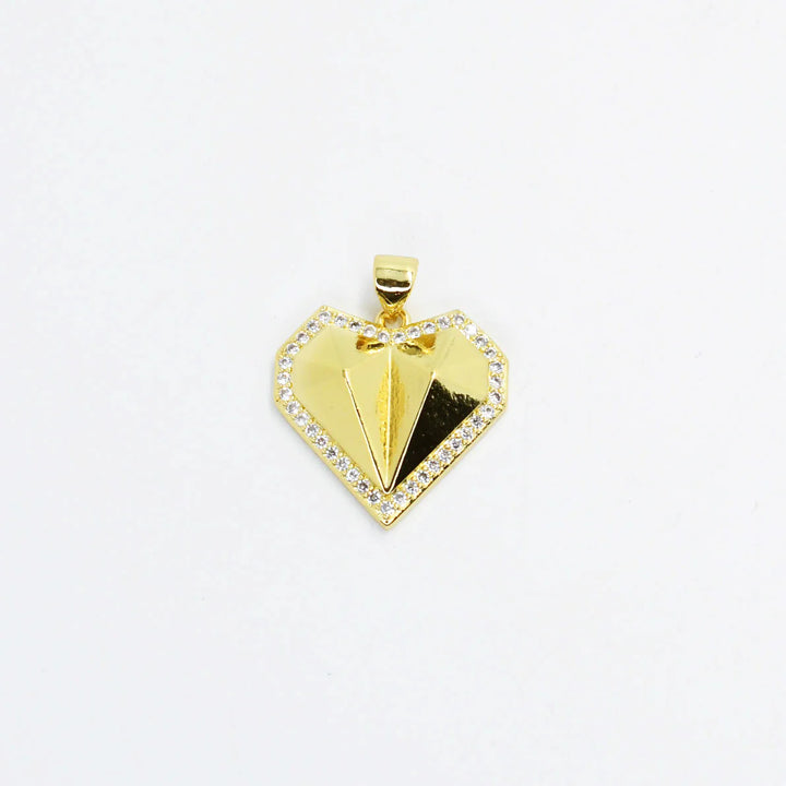 Treasure Jewels: Diamond Shape Heart Charm