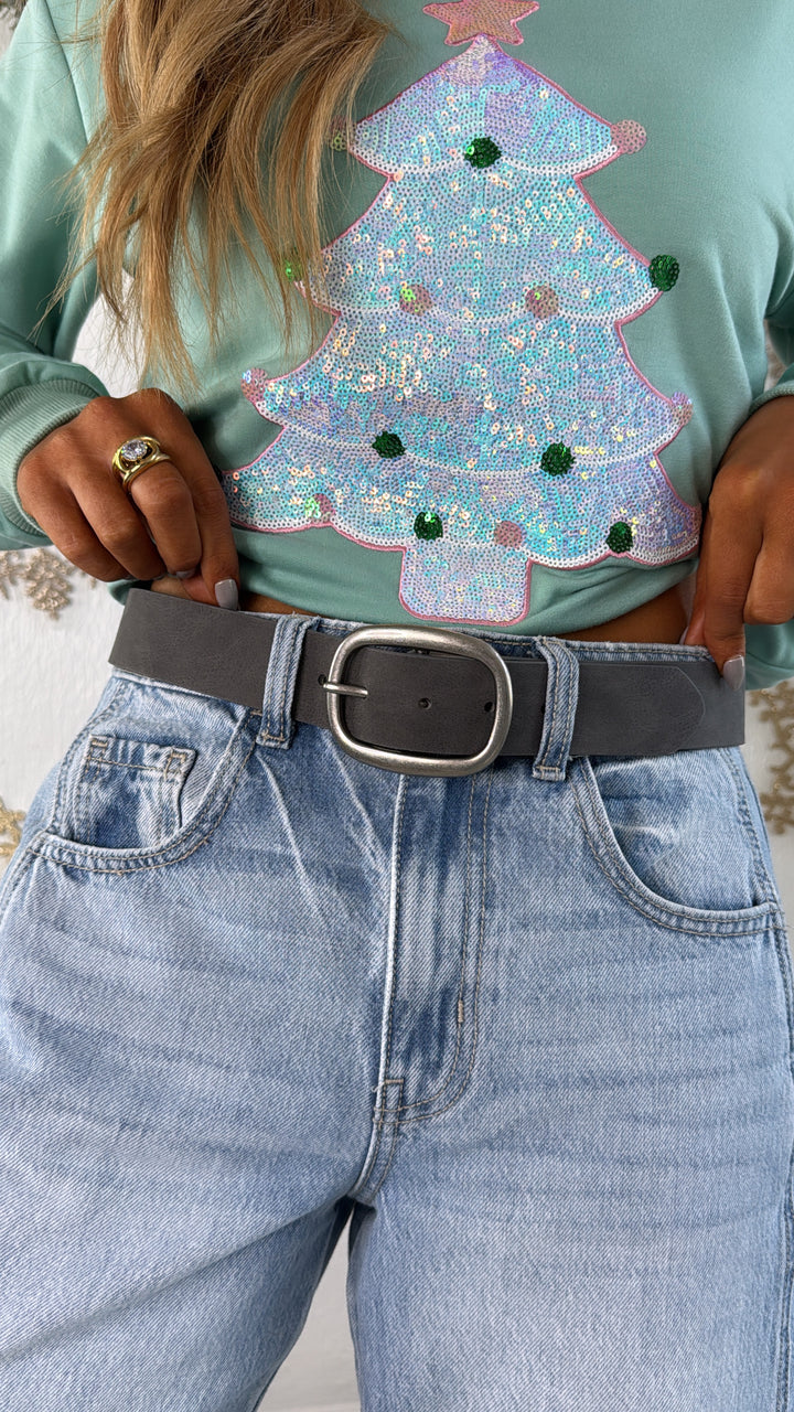 Moonbeam Oval Belt , Grey