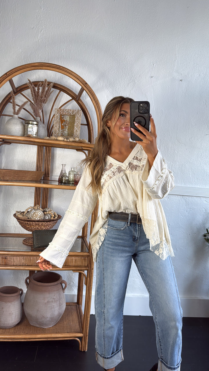 Coraline Lace Blouse, Natural