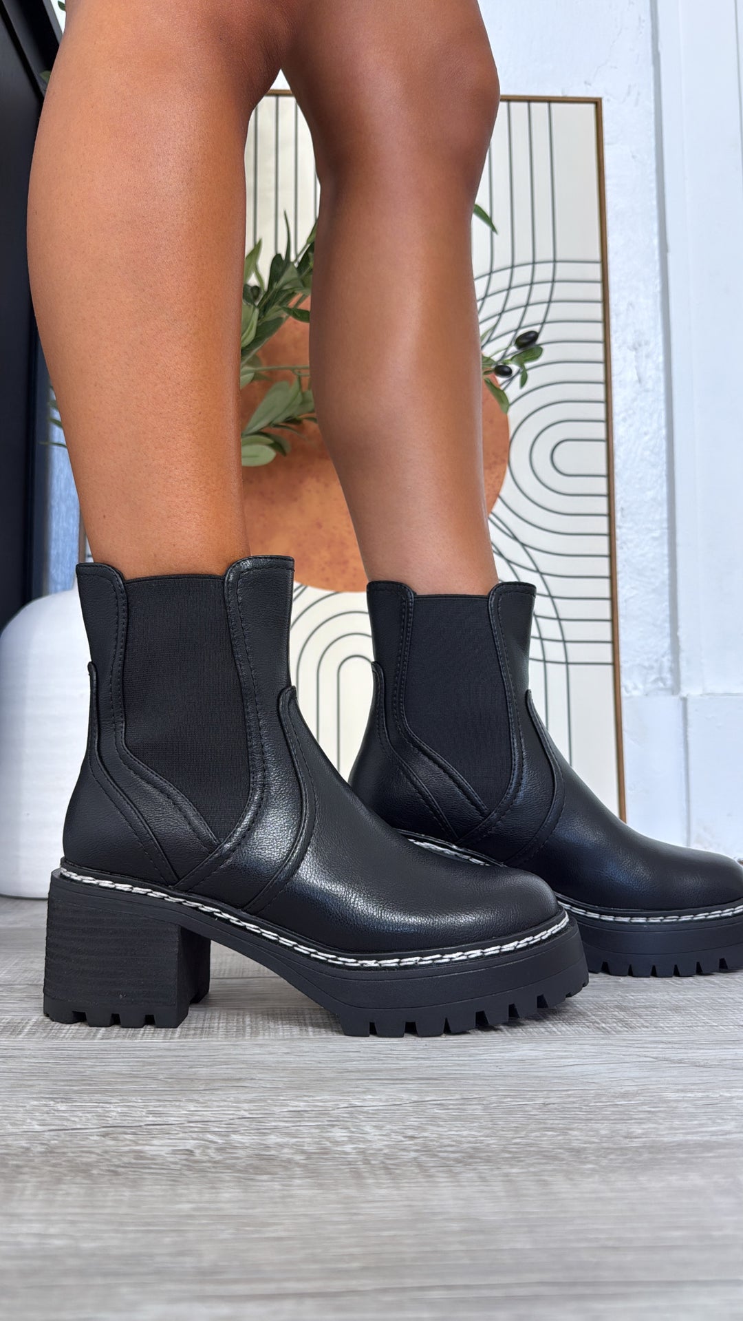 Torren Heeled Boots, Black