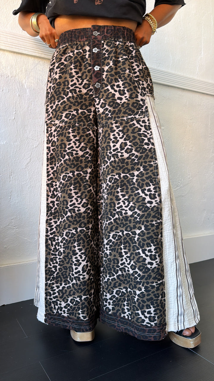 Street Style Leopard Pant, Chocolate