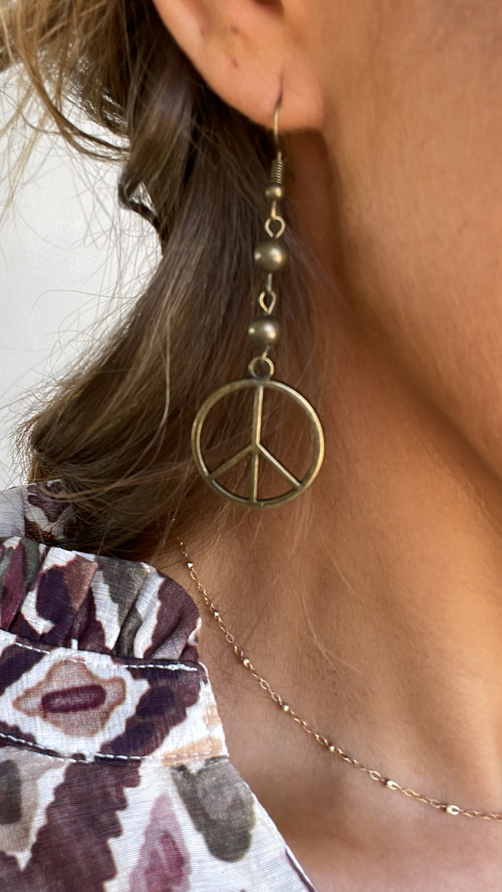 Peace Dangle Earring