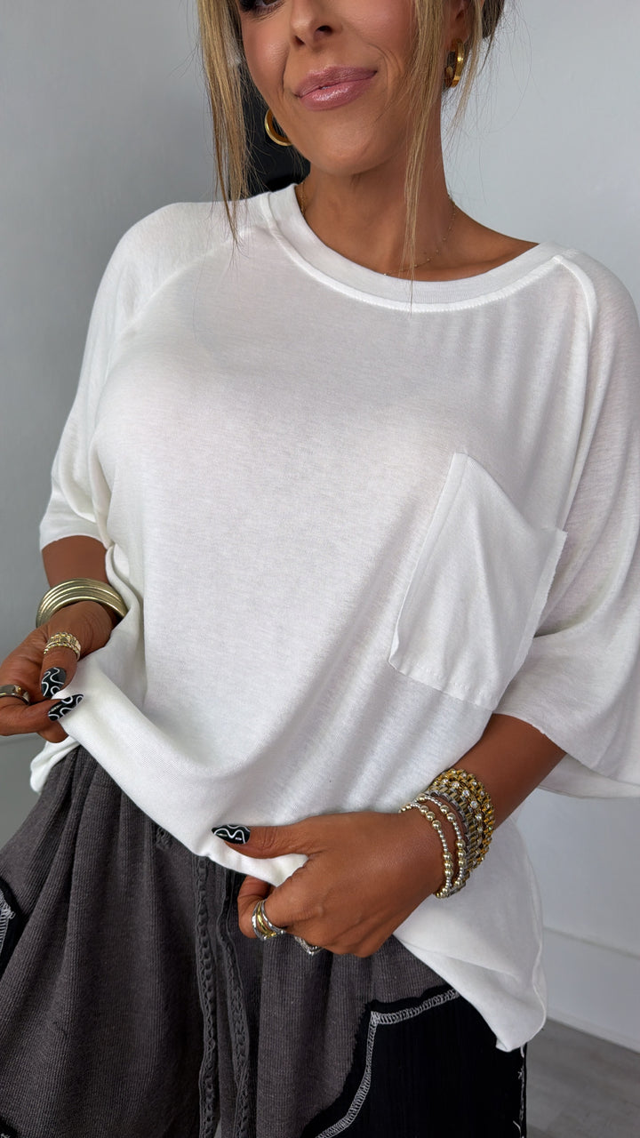 DOORBUSTER: All Day Ease Slouchy Tee, Off White