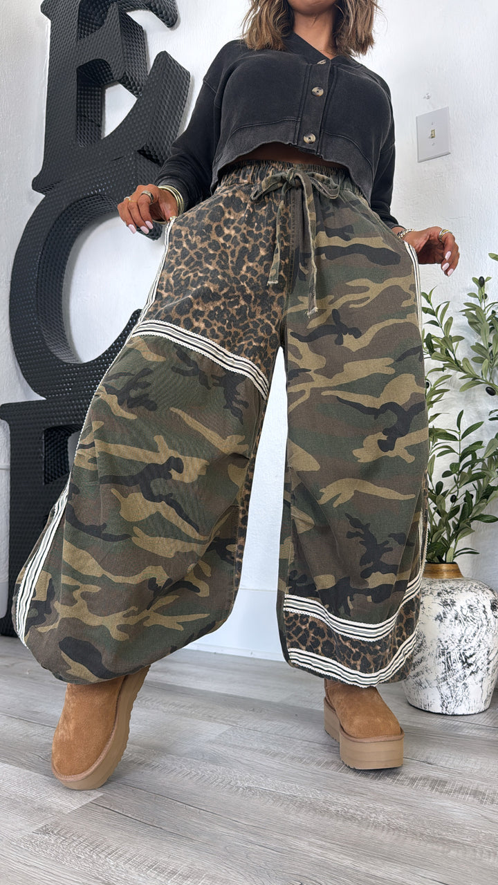 Street Safari Joggers, Olive Camo