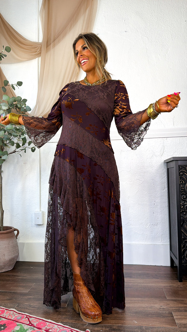 Stunning Beauty Maxi Dress, Mahogany