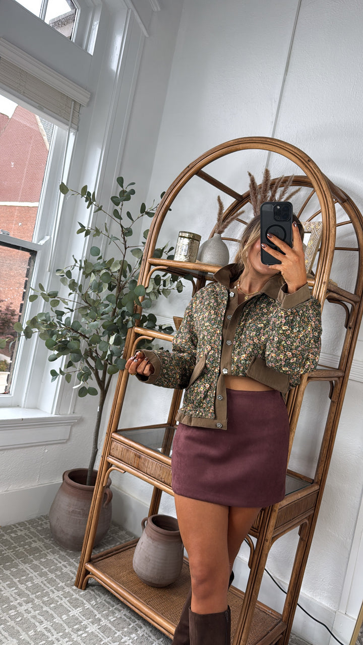 Willow Dust Mini Skirt, Burl Wood