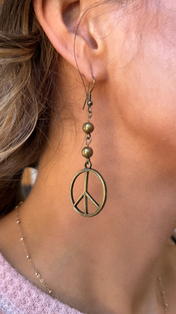 Peace Dangle Earring