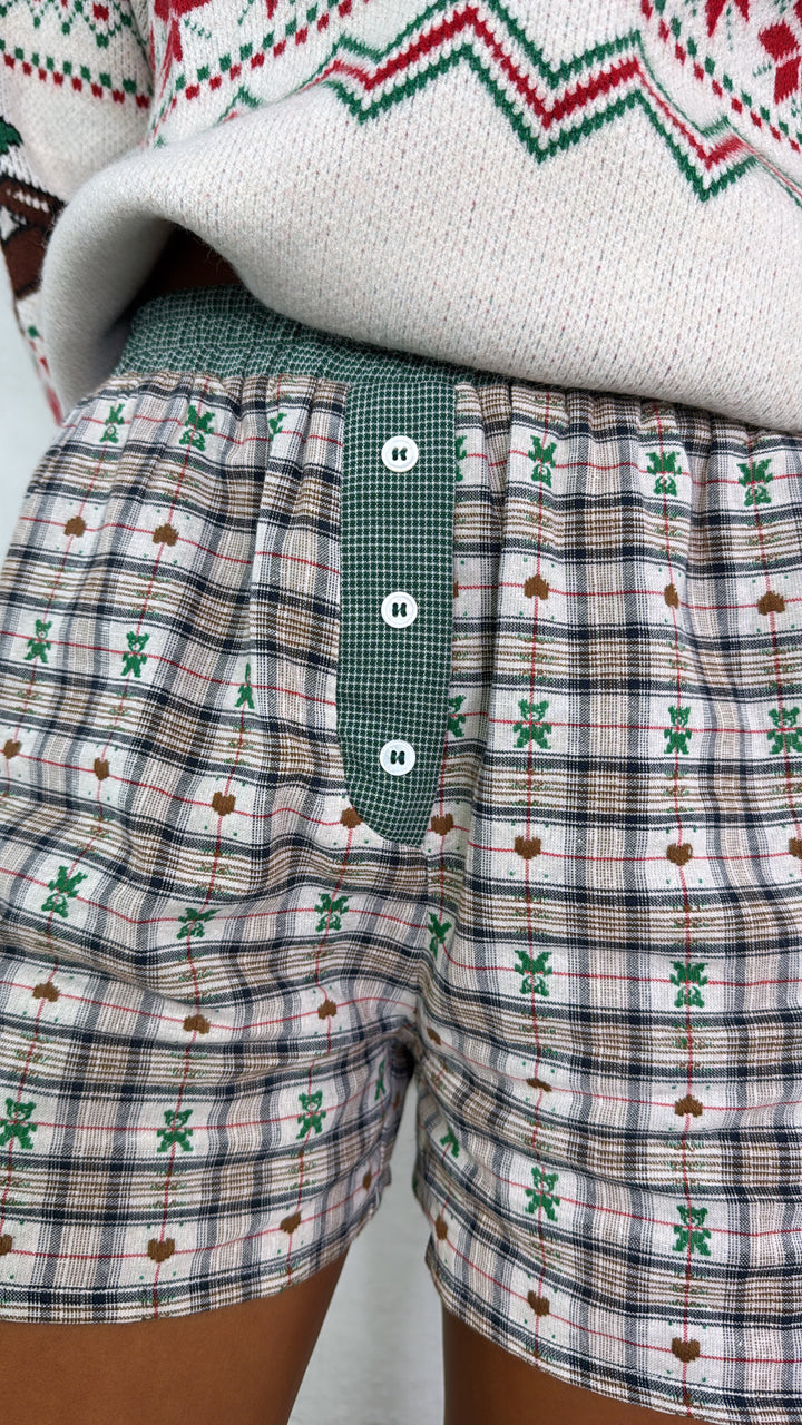 North Pole Nights Boxer Short, Green Combo