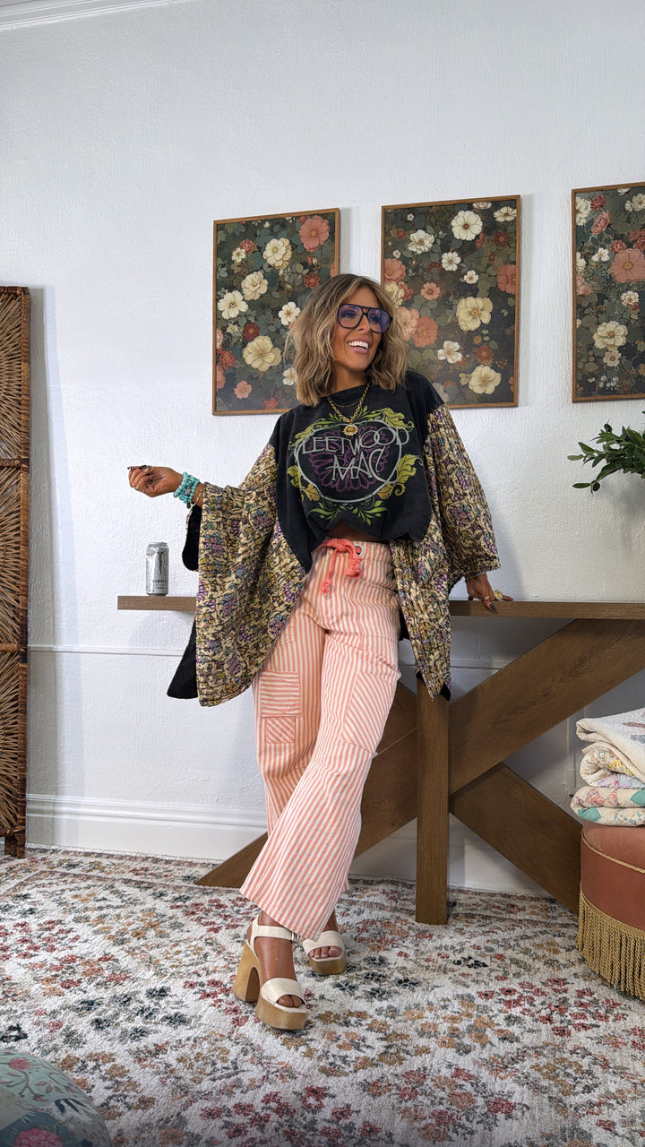 Silver Springs Poncho Top, Black