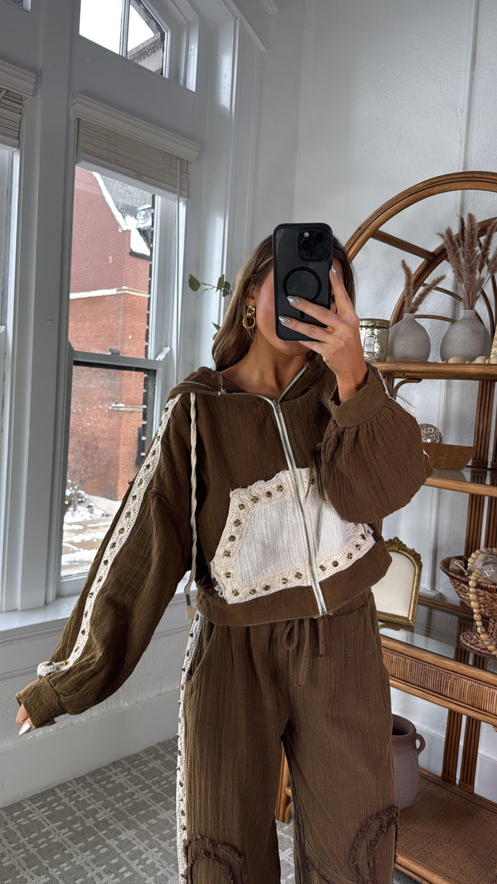 Espresso Eclipse Zip Up, Chocolate