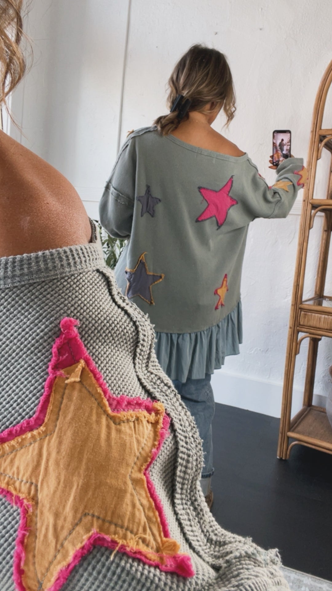 Starlight Dreams Top, Sage Blue