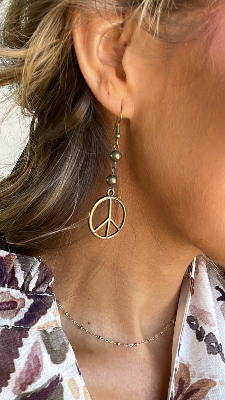 Peace Dangle Earring