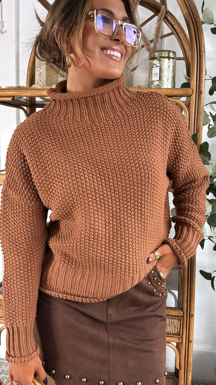 Your Favorite Long Sleeve Turtleneck Sweater, Camel