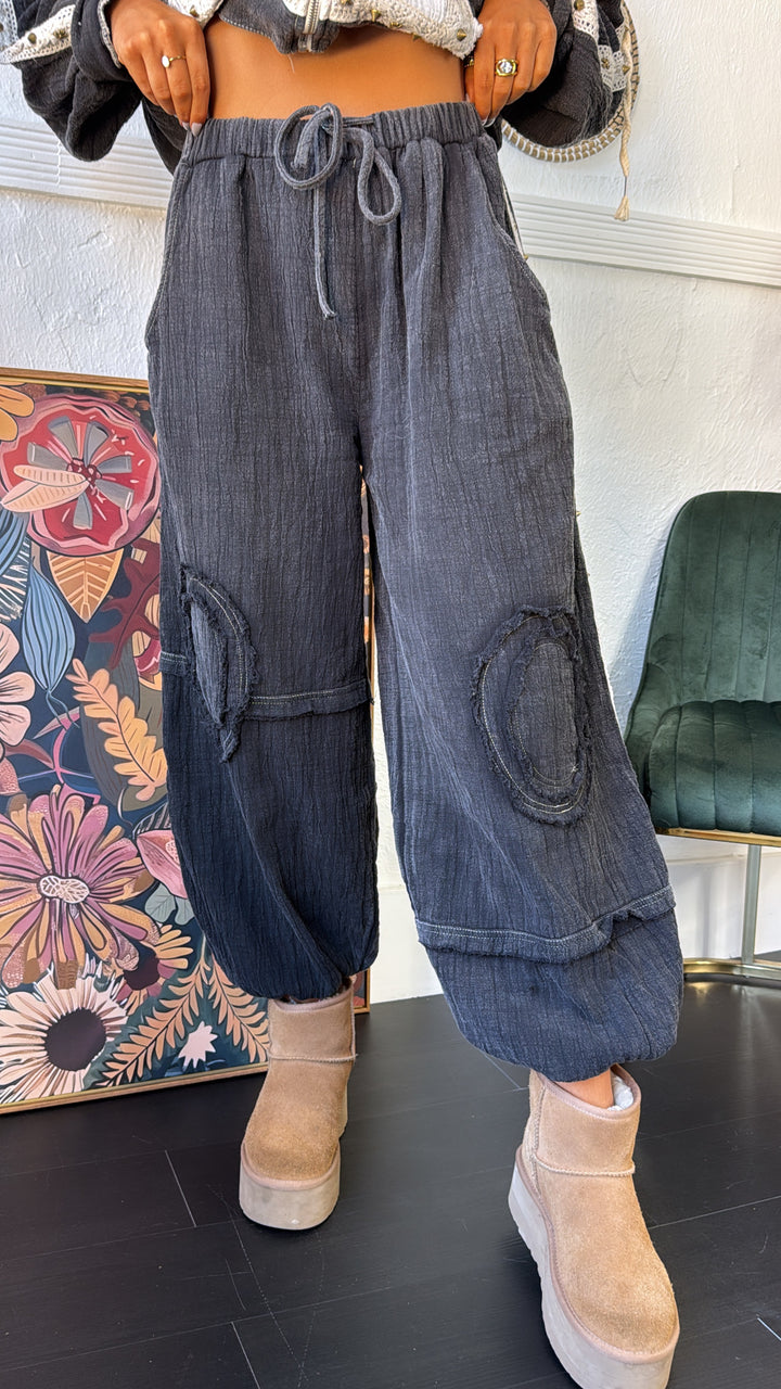 Studded Jogger, Black