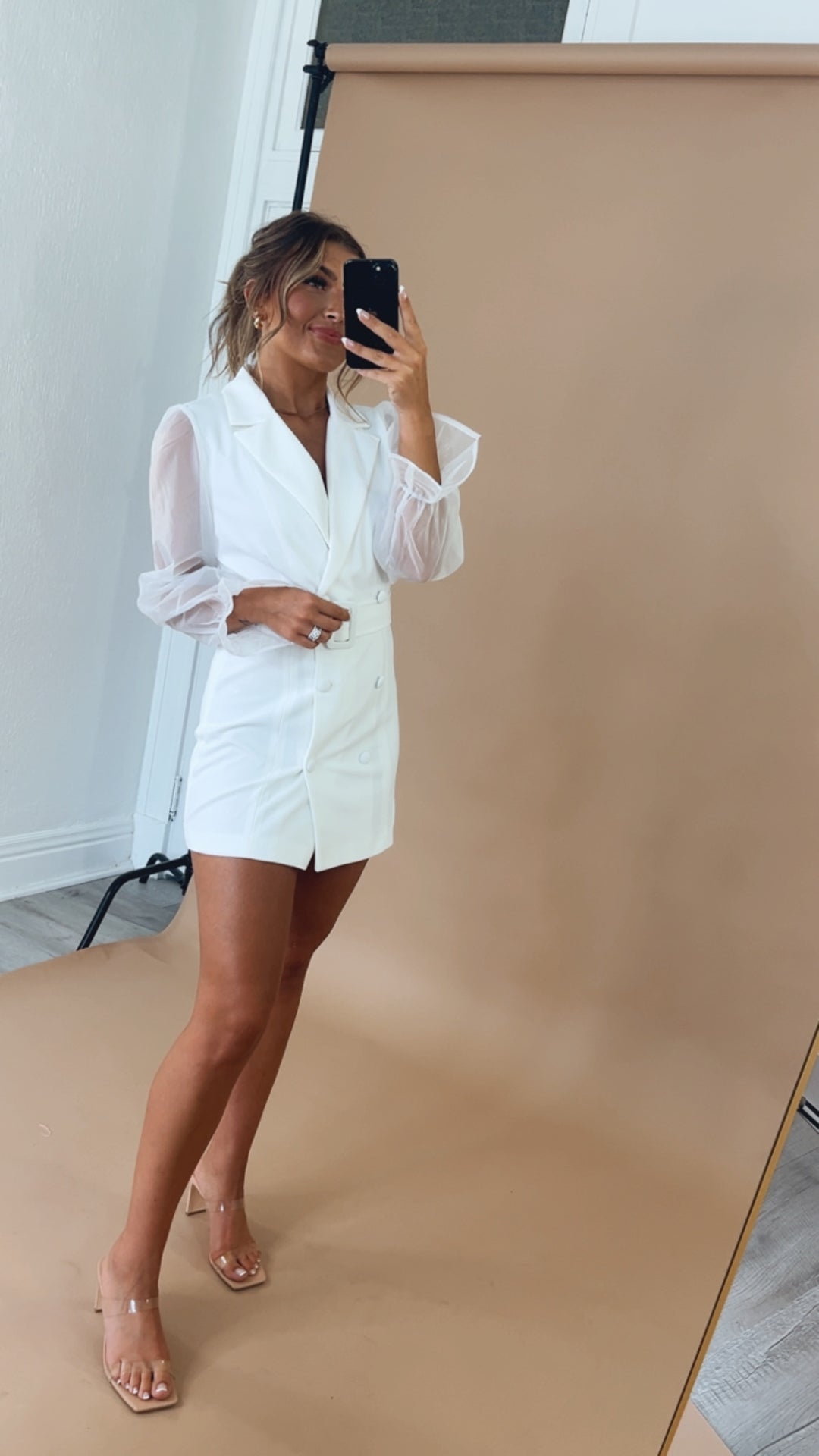 dress with white blazer Let's Meet Up Blazer Dress, White – Everyday Chic Boutique