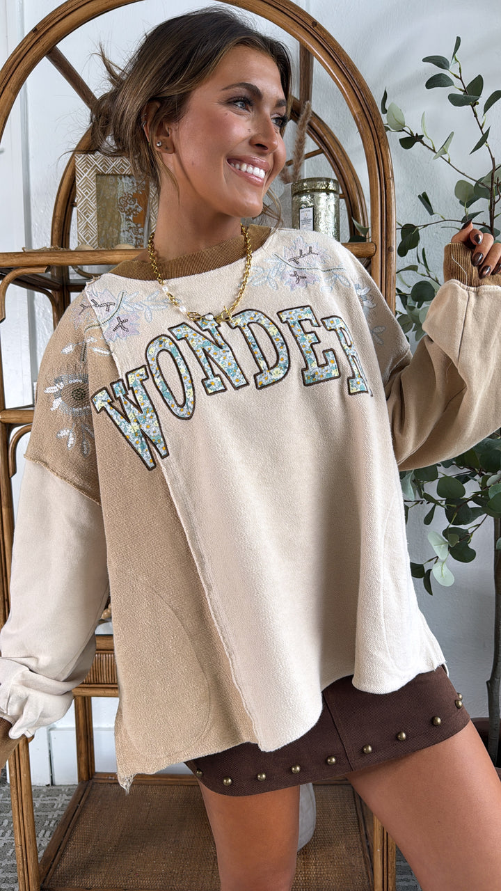 Wonder Graphic Top, Brown multi