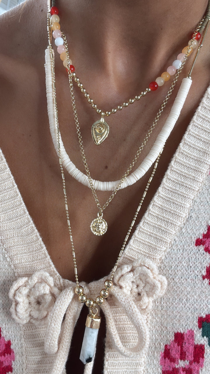 Halo Link Layered Necklace, Gold