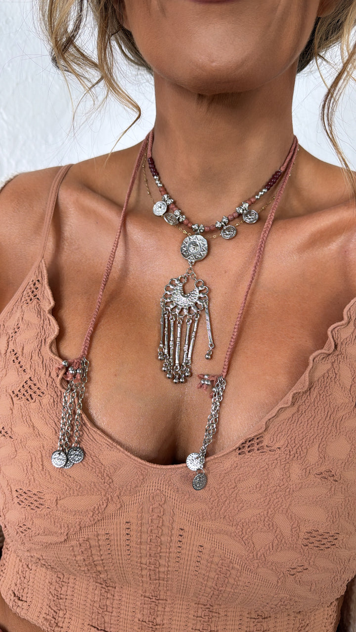 The Rusted Bloom Necklace, Silver