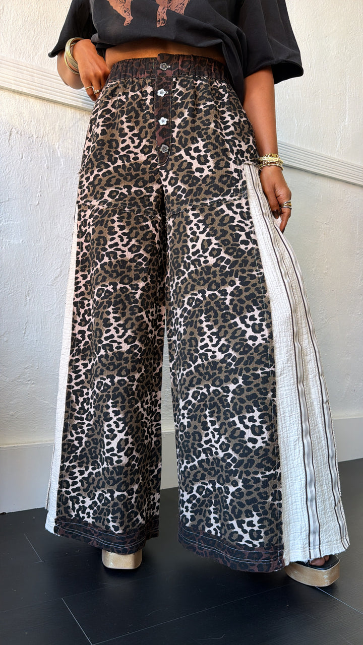 Street Style Leopard Pant, Chocolate