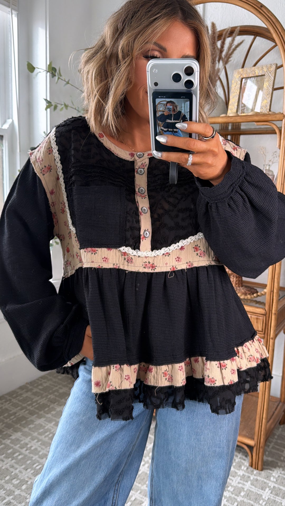 Darling Dream Blouse, Black