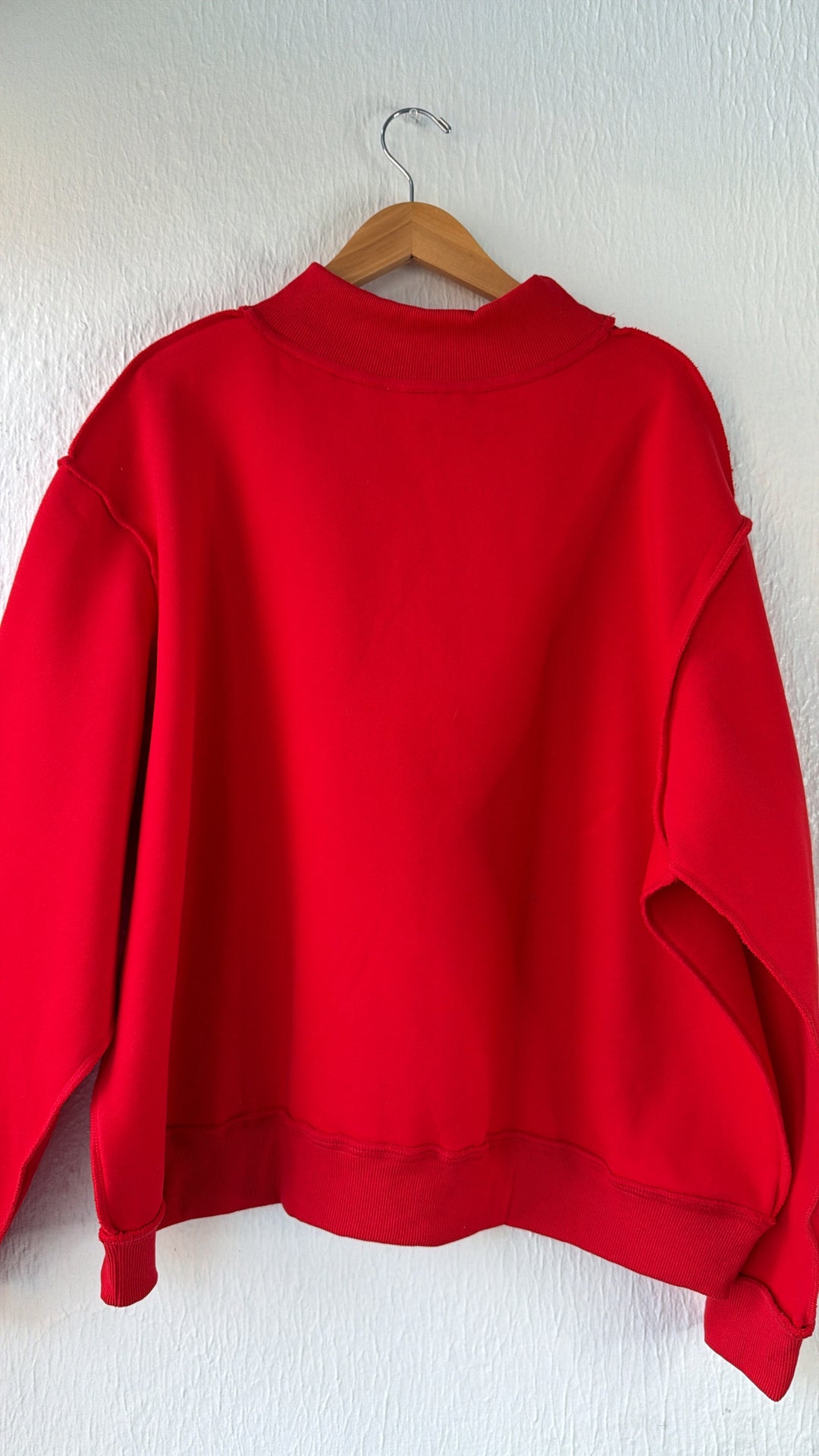 OHIO Mock Neck Crew, Red