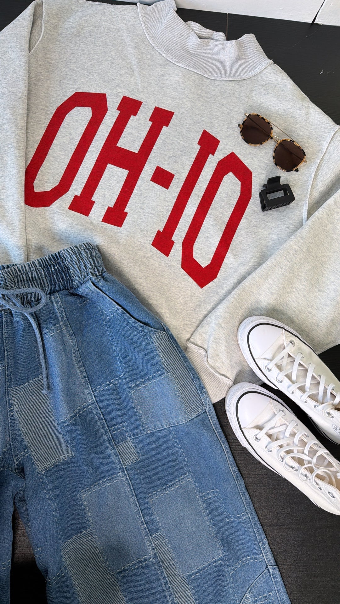 National Champs Crewneck, Heather Grey