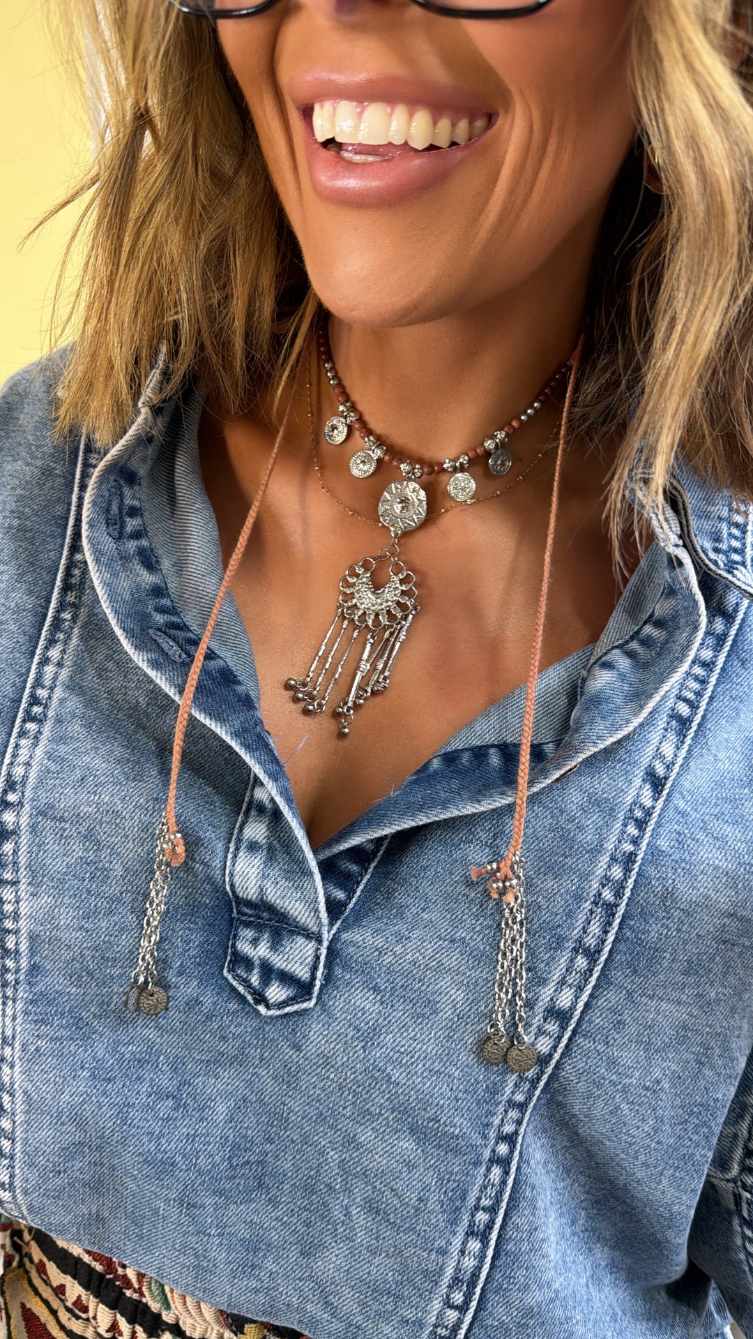 The Rusted Bloom Necklace, Silver