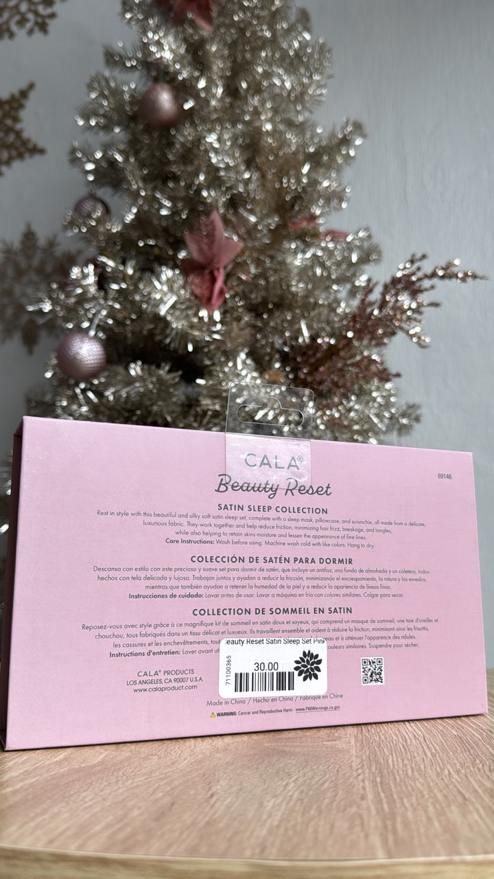 Beauty Reset Satin Sleep Set Pink
