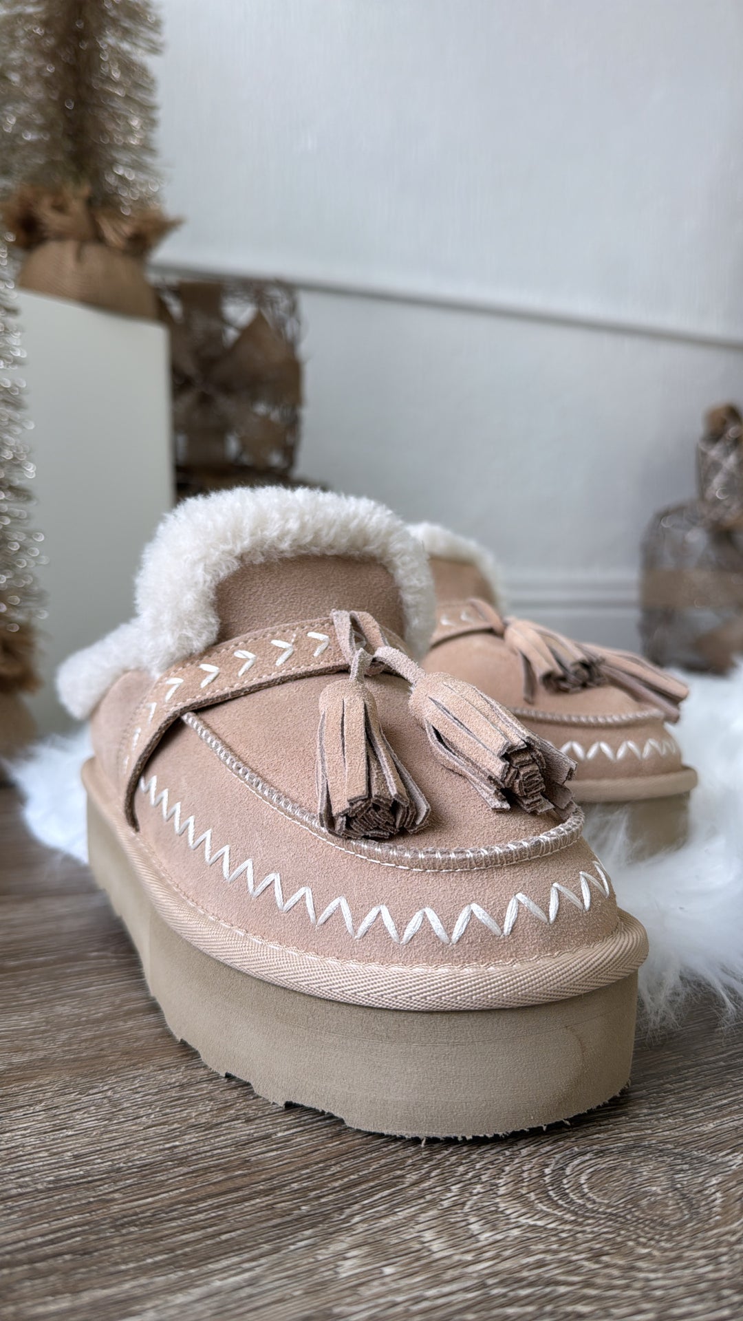 Soft Stride Platform Slip Ons, Sand