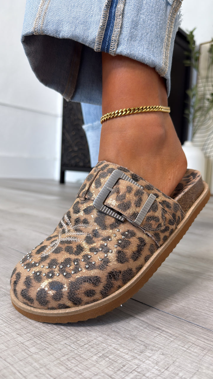 Joleen Studded Clog, Leopard
