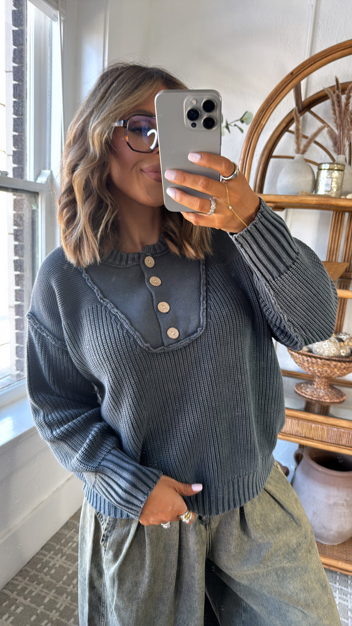 Chill Vibes Pullover Sweater, Midnight