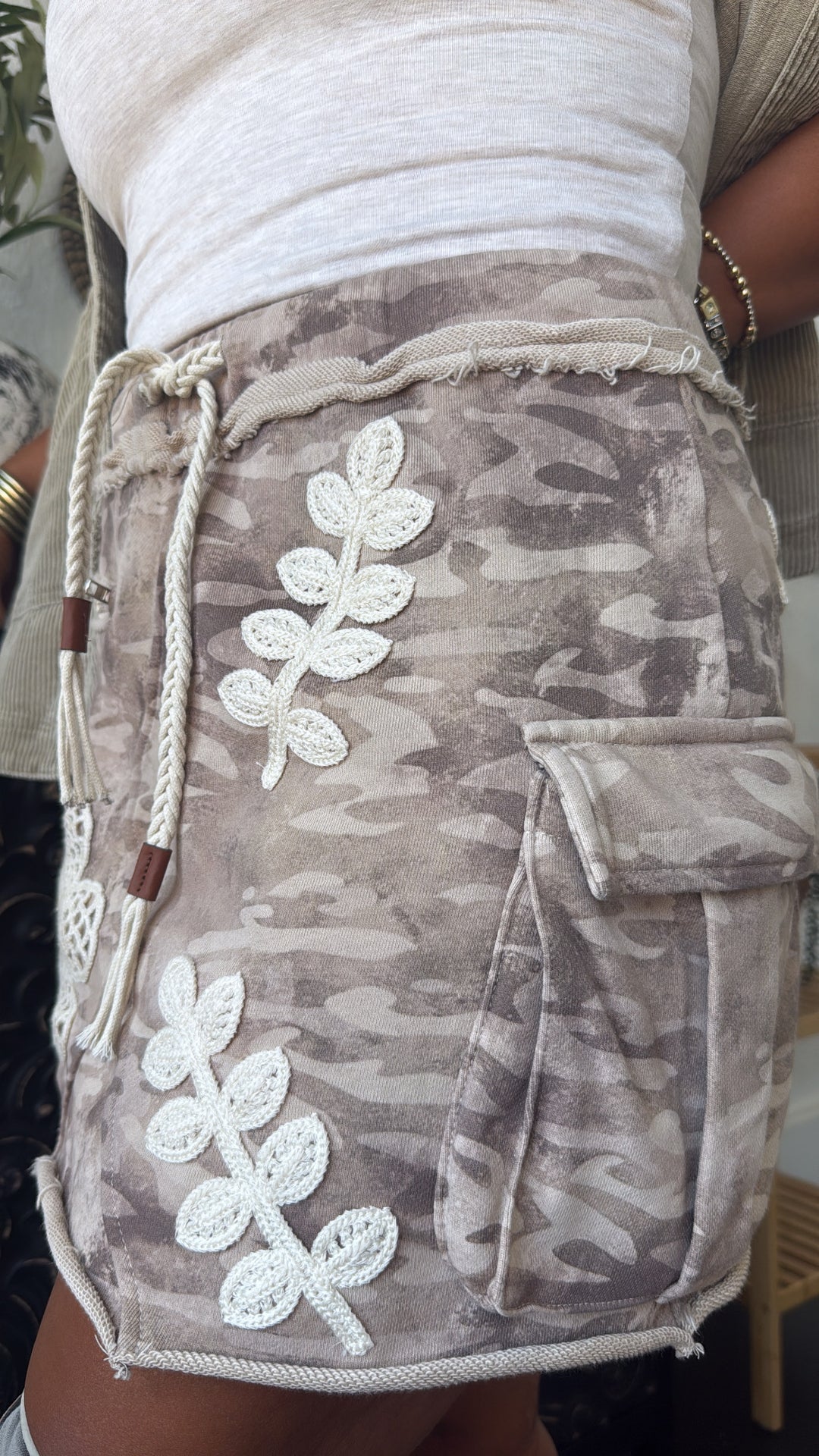 PetalShade Camo Skirt, Tan