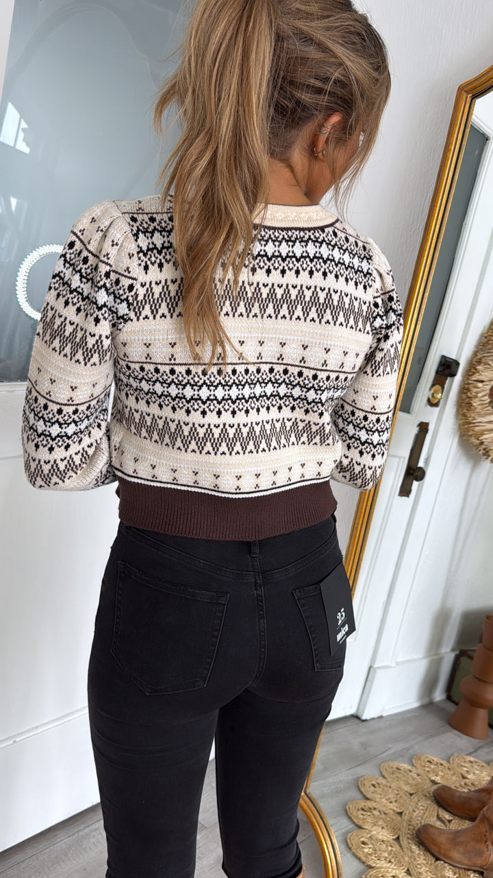 Maple Mist Sweater, Brown Multi