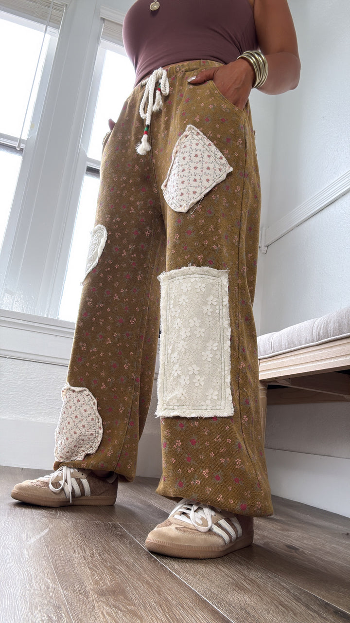 Wore Grace Patched Jogger, Rusted Ochre