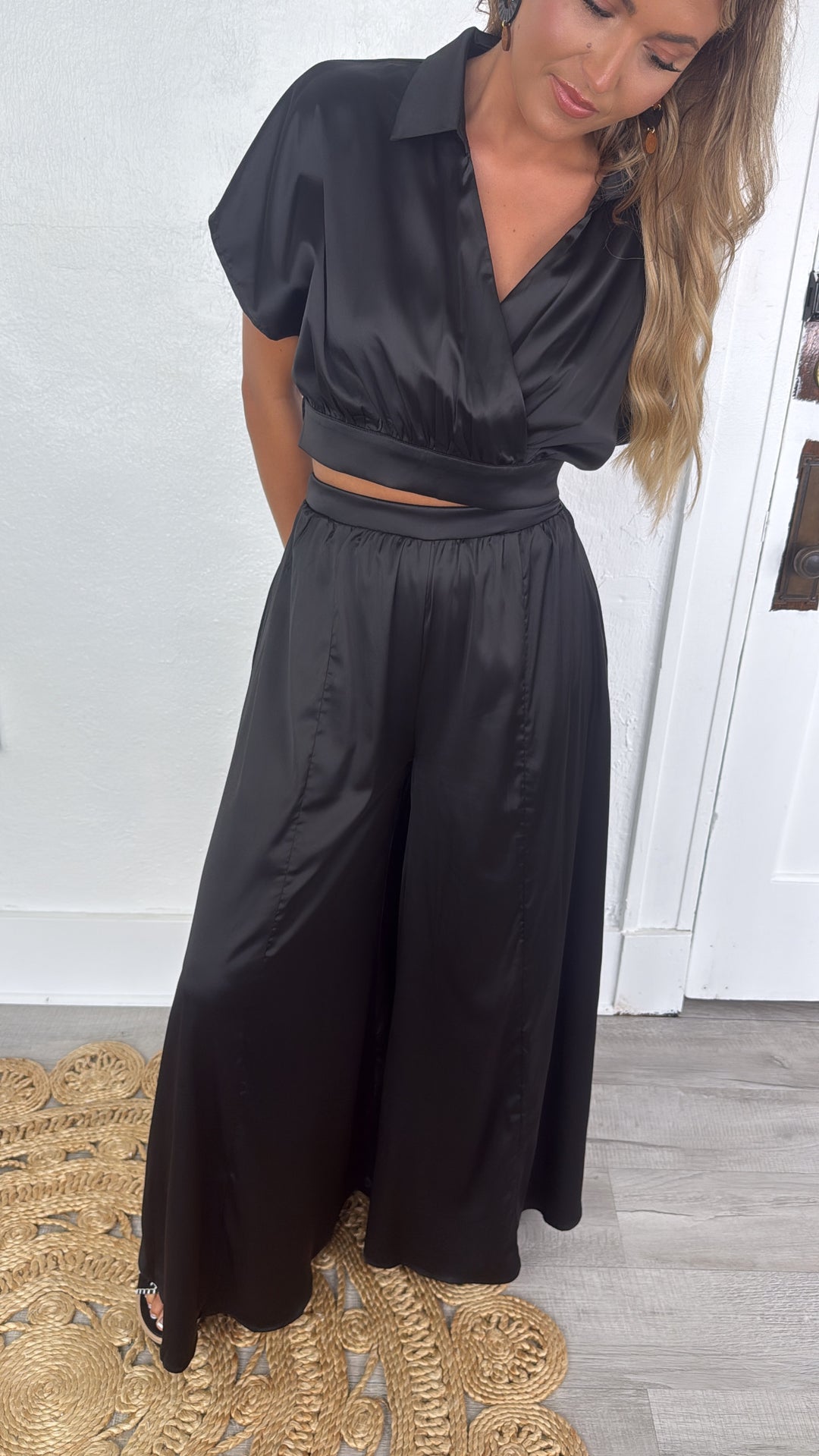 black silk dress pants Black Silk Pants