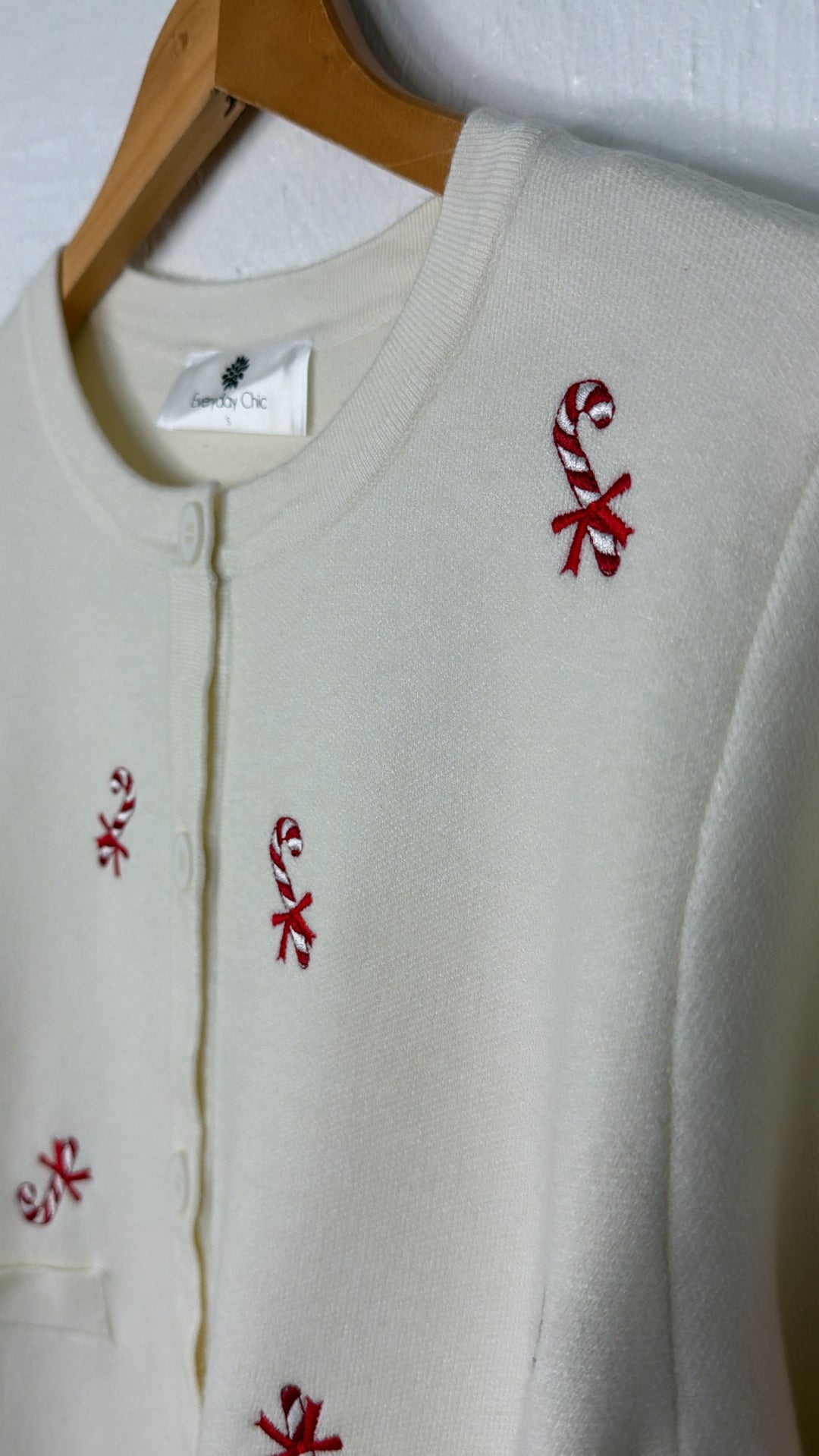 Candy Cane Lane Sweater, Cream