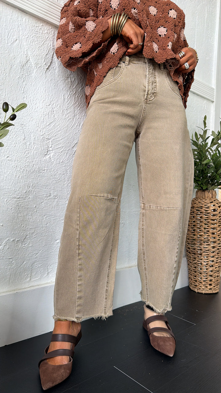 Silas Dark Barrel Denim, Dull Gold