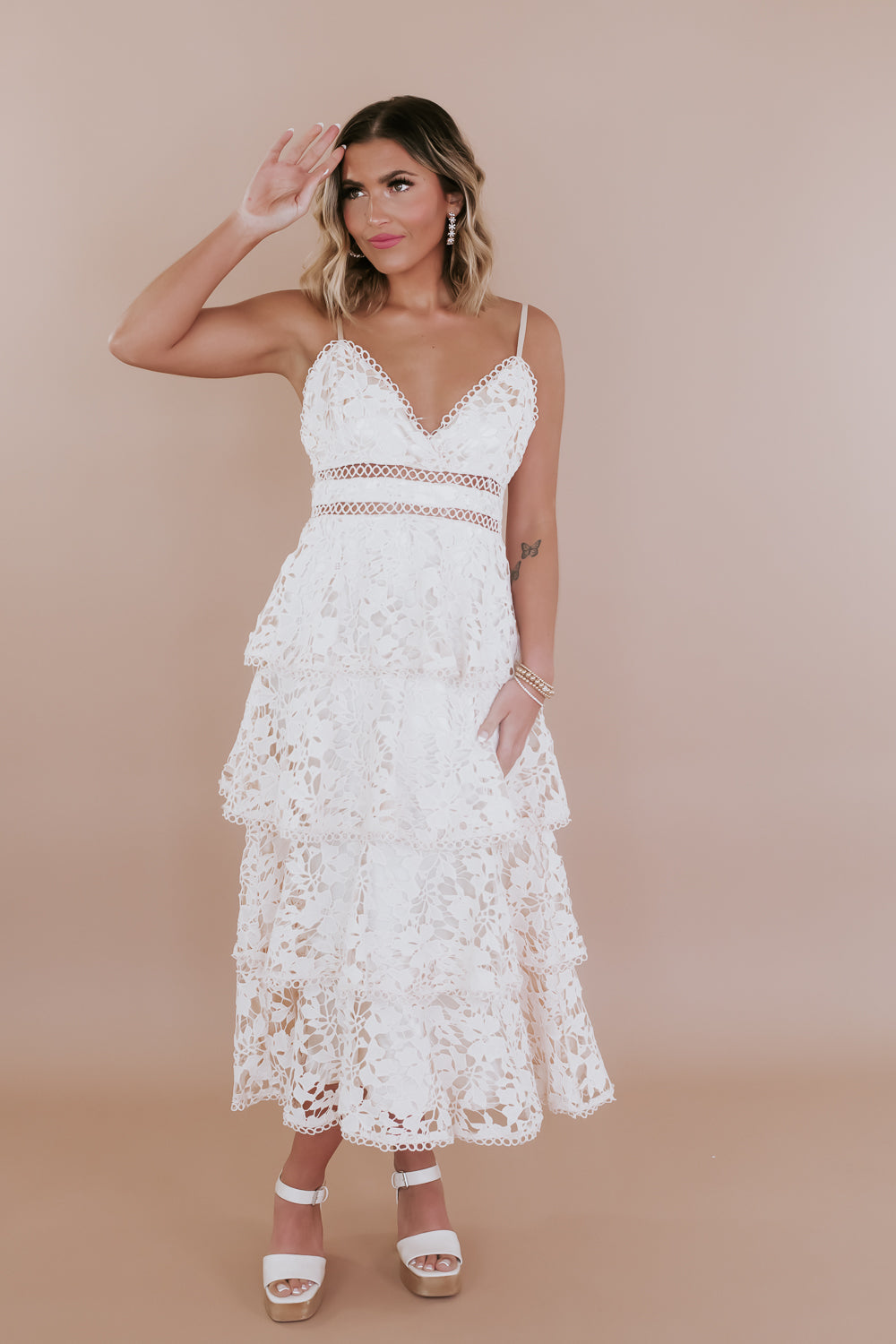 Endless Love in Lace Tiered Dress
