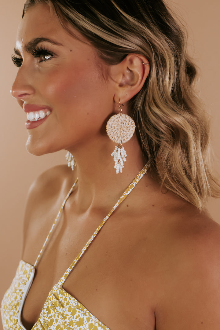 All The Vibes Earrings , white