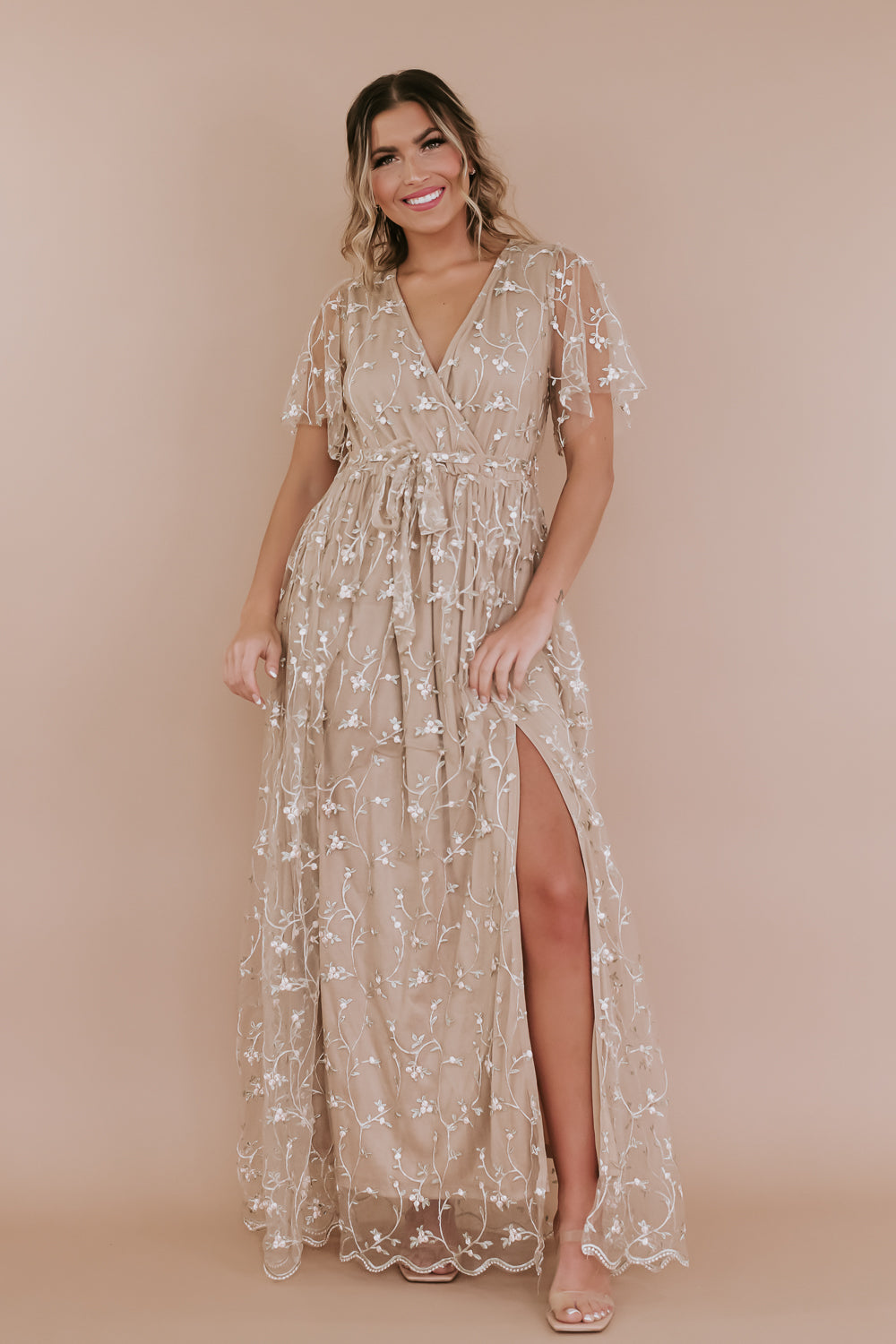 ECB Exclusive: Dreamy Floral Embroidered Maxi Dress 2XL ECB Exclusive: Dreamy Floral Embroidered Maxi Dress 2XL