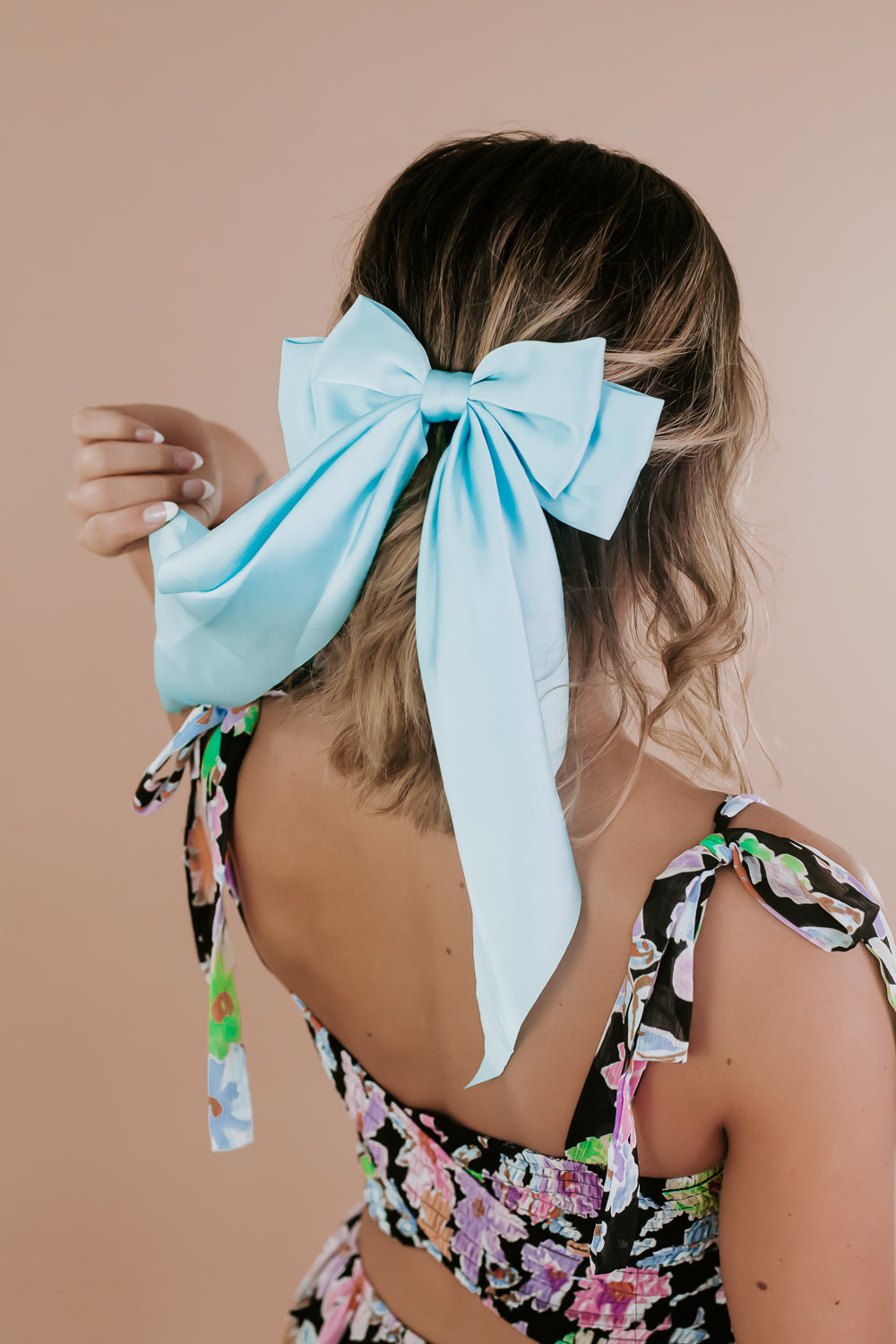 Silk hair bow, Trending hair bow, Spring hair bows, Bow clip, Spring hair accessories 