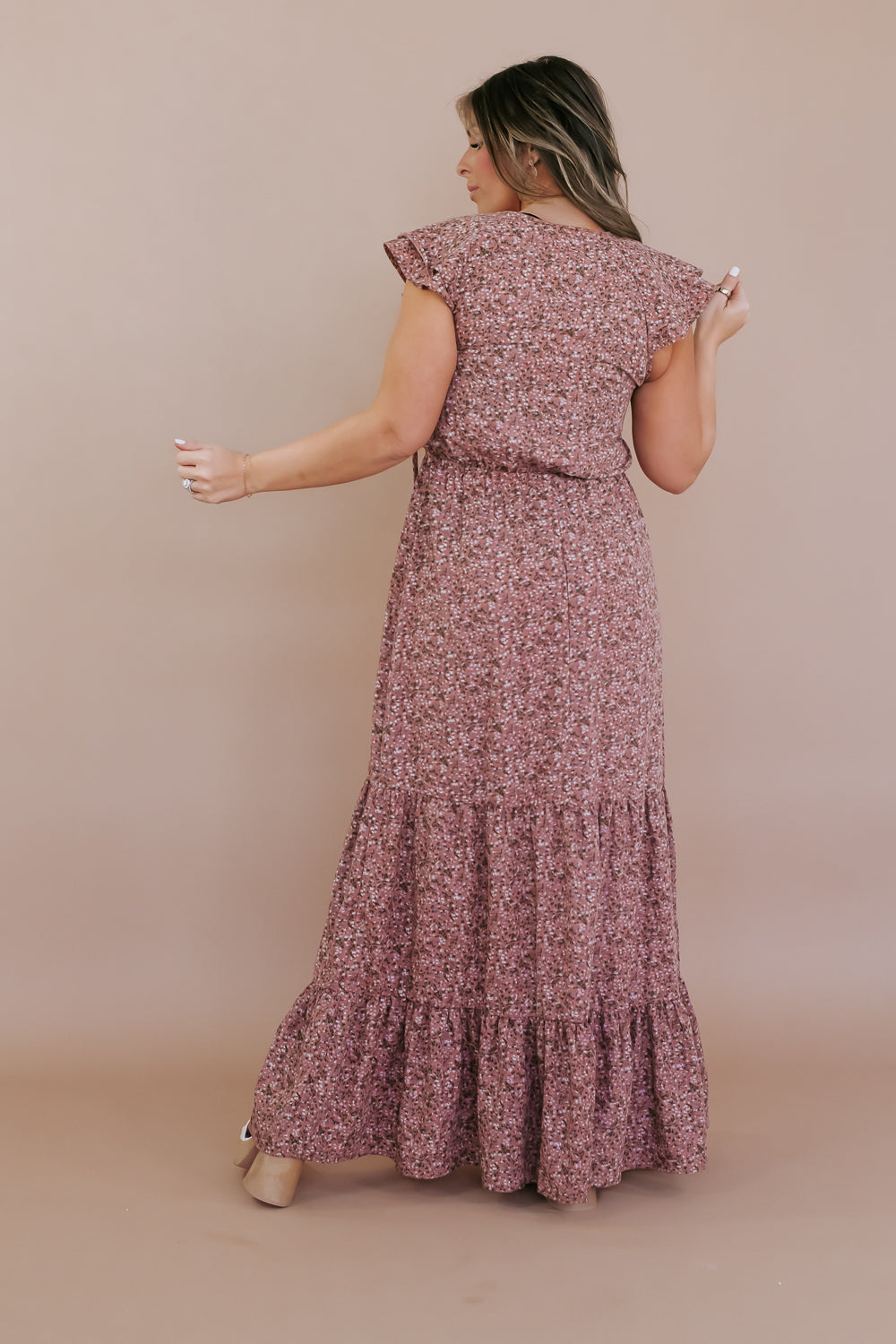ECB Exclusive: Melody Floral Maxi Dress, Mauve